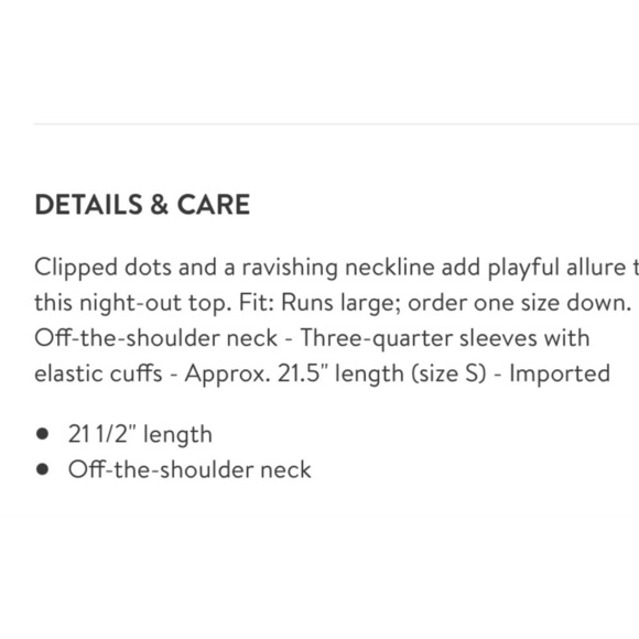 Vince Camuto Puff Sleeve Polka Dot Print Top - Picture 7 of 8